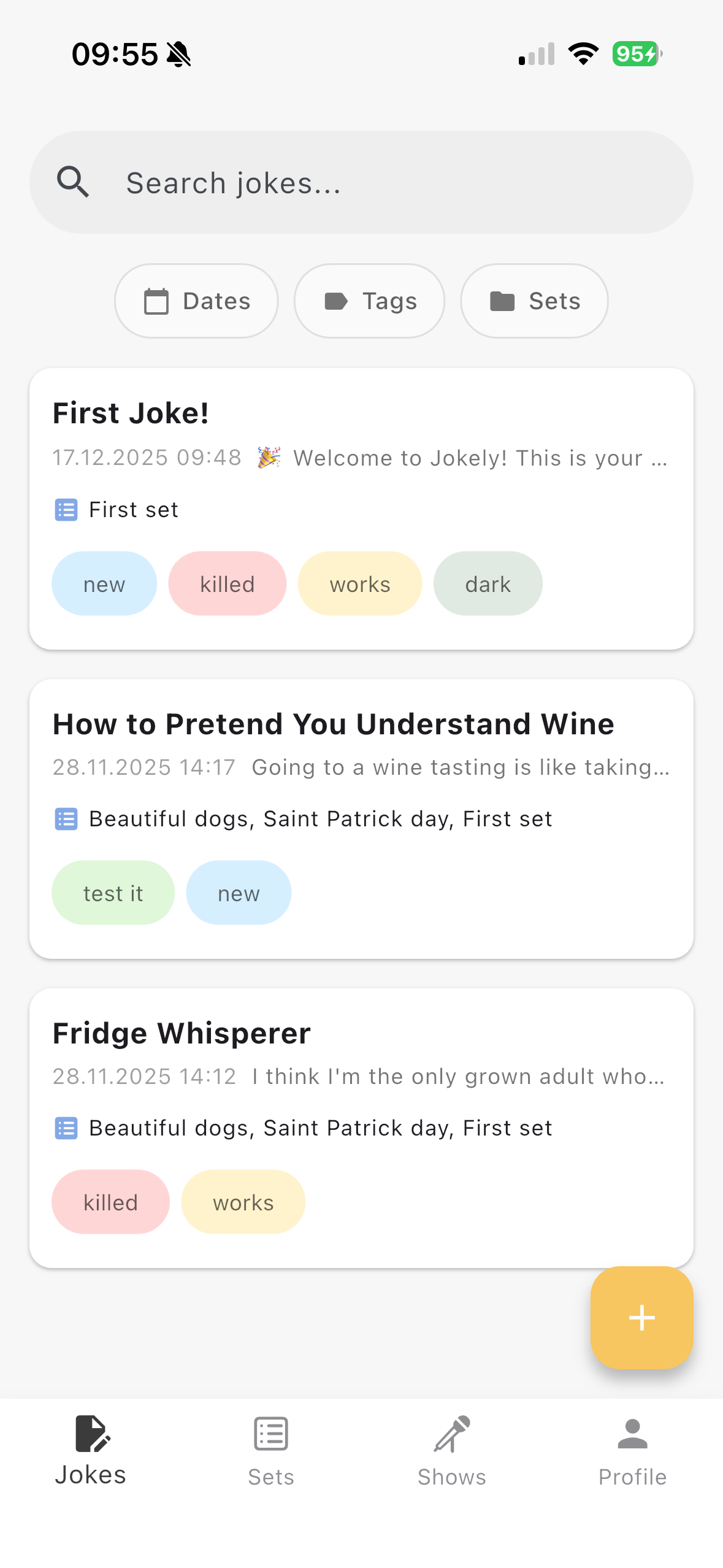 Jokely Editor Screen